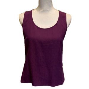 Citron Silk Tank Purple Scoop Neck Shell NWT